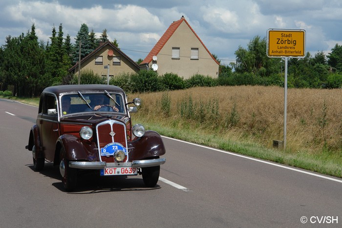 Bild: Ausfahrt zum Etappenziel Merseburg.
