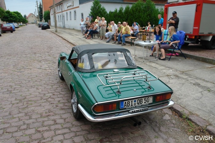 Bild: Durchfahrtskontrolle in der Ortschaft Löberitz.